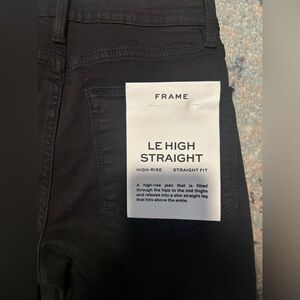 Frame Denim black Le High Straight Jeans
